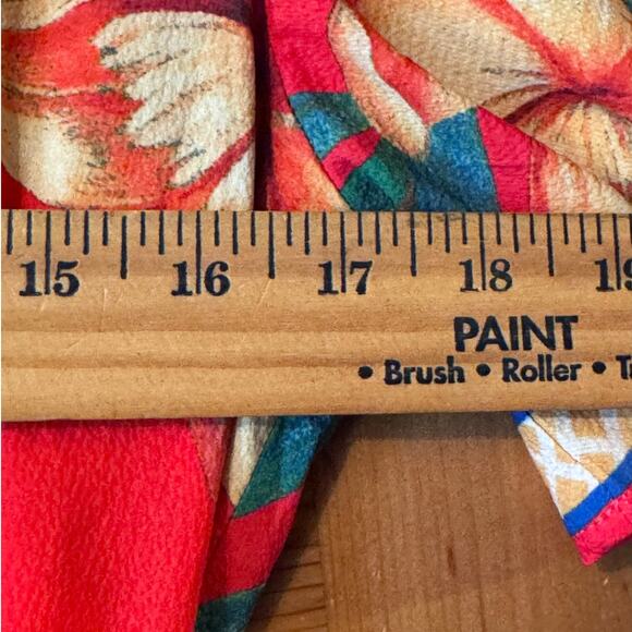 Flying Tomato maxi wrap dress L flutter sleeve maximalist vacation resort cruise - Picture 6 of 7